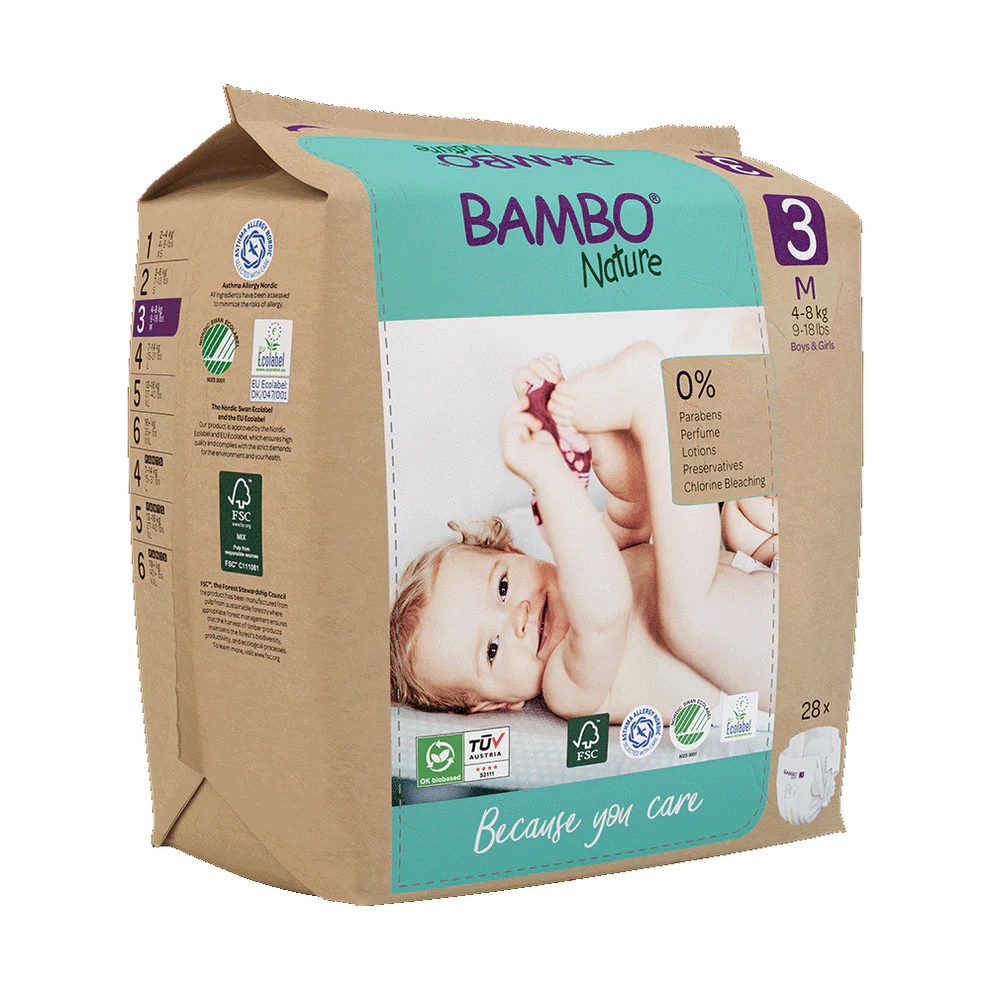 Bambo Nature 3, (4-8 kg / 9-18 lbs), 28 buc.