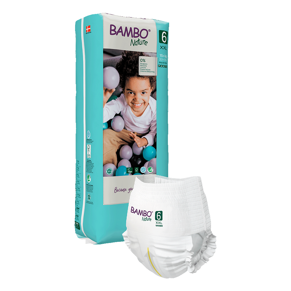 Bambo Nature Scutecele tip chilot 6, (15+ kg / 33+ lbs), 38 buc.