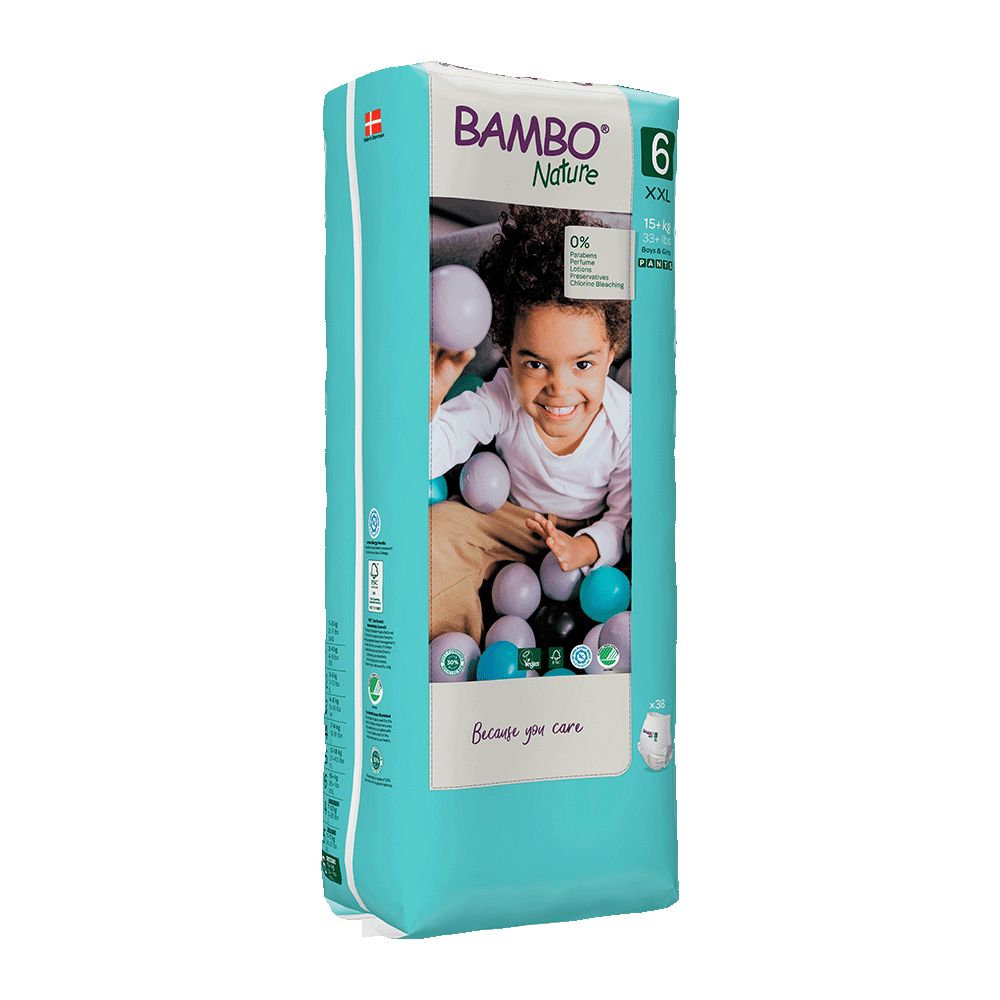 Bambo Nature Scutecele tip chilot 6, (15+ kg / 33+ lbs), 38 buc.