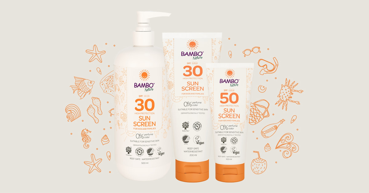 Bambo Nature Sunscreen products SPF30 SPF50