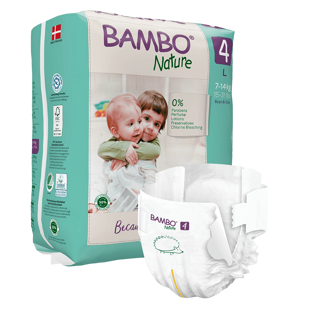 Bambo Nature 4, (7-14 kg / 15-31 lbs), 24 buc.