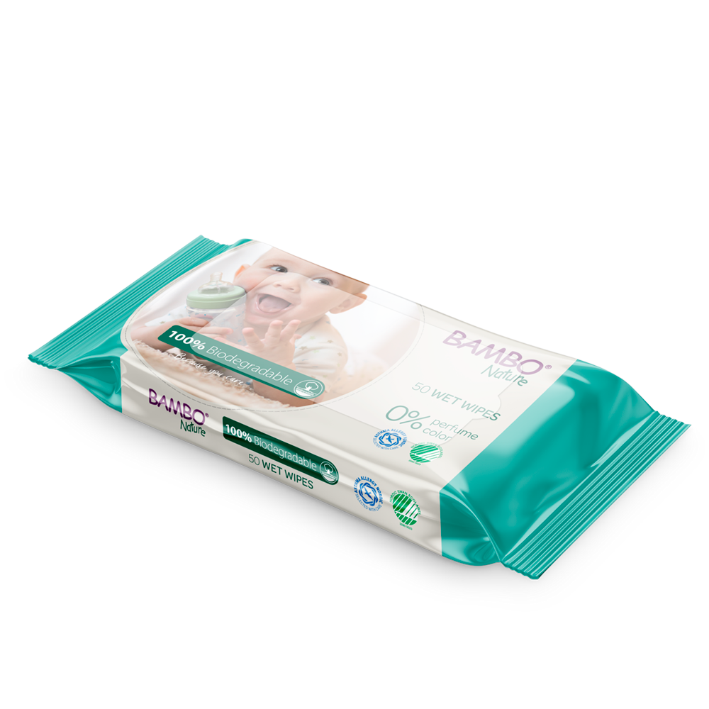 Bambo Nature Bio Wet Wipes 50 pieces