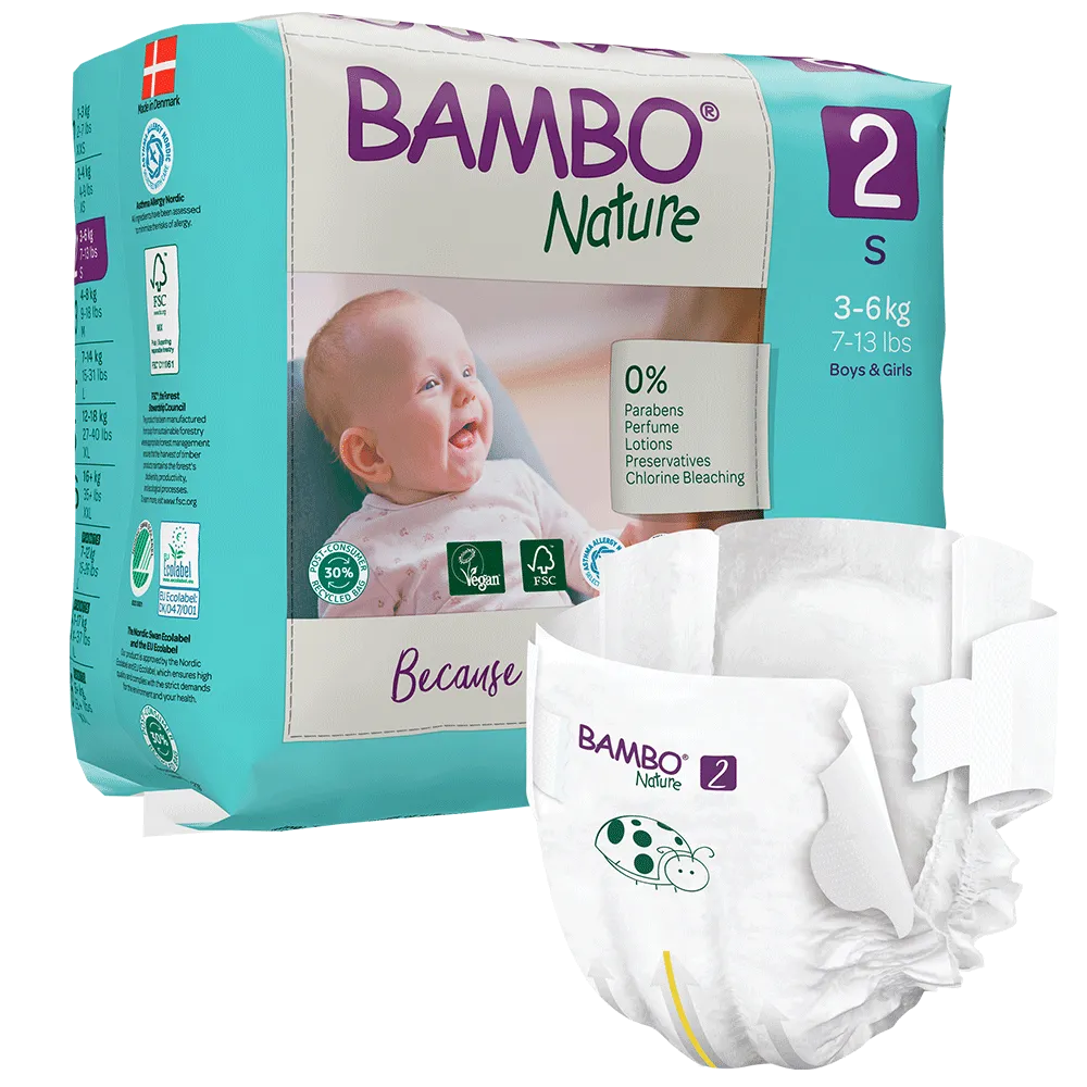 Bambo Nature 2, (3-6 kg / 7-13 lbs), 30 buc.