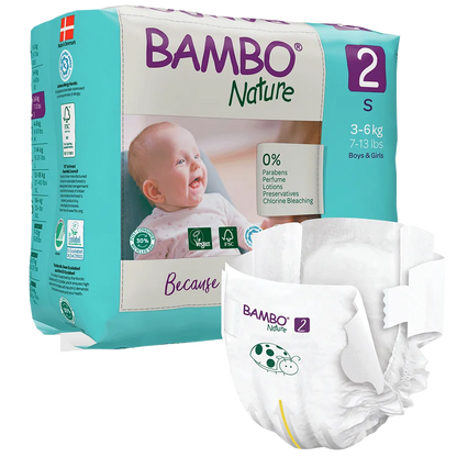 Bambo Nature 2, (3-6 kg / 7-13 lbs), 30 buc.