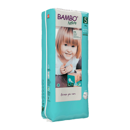 Bambo Nature Scutecele tip chilot 5, (11-17 kg / 24-37 lbs), 38 buc.