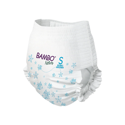 Bambo Nature Swim Scutece chilotel pentru baie, Ecolabel, Marimea S, 7-12 kg, 12 bucati